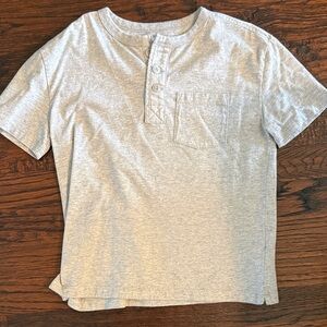 GAP Heather Gray Kids Short Sleeve Henley